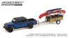 [PREORDER] 2021 Jeep Gladiator Texas Trail Limited Edition (Hydro Blue Pearl Coat) w/Canoe Trailer Rack Combo, Kayak & Canoe Combo - Hitch & Tow Series 24 - 1/64 Diecast Model Set by Greenlight