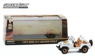 1979 Jeep CJ-7 Golden Eagle "Dixie" White (Daisy Duke) "Dukes of Hazzard" Television 1/43 Diecast Model Car by Greenlight